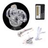 Chastity Device, Balls Cage Electro Sex E-Stim, Removable Urethral Tube (cage, Plug and Lead only), Transparent 45mm view 2