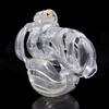 Chastity Device, Balls Cage Electro Sex E-Stim, Removable Urethral Tube (cage, Plug and Lead only), Transparent 40mm view 3