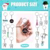 Tooth Shape Keychain Dentist Tooth Key Ring Dental Assistant Gifts Cute Tooth Ornament Decorative Keychain Ornament Dental Gift for Dental Students Office Staffs Dental Assistants, 12 Styles, view 2
