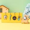 Tooth Shape Keychain Dentist Tooth Key Ring Dental Assistant Gifts Cute Tooth Ornament Decorative Keychain Ornament Dental Gift for Dental Students Office Staffs Dental Assistants, 12 Styles, view 4