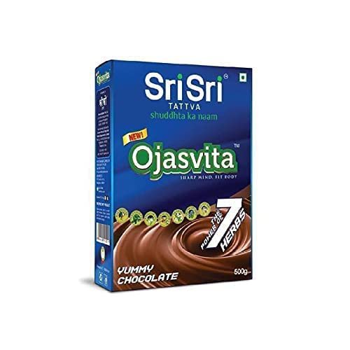 ECH Sri Sri Tattva Ojasvita Chocolate Powder - Drink Mix for Sharp Mind Healthy Body - 500 g.