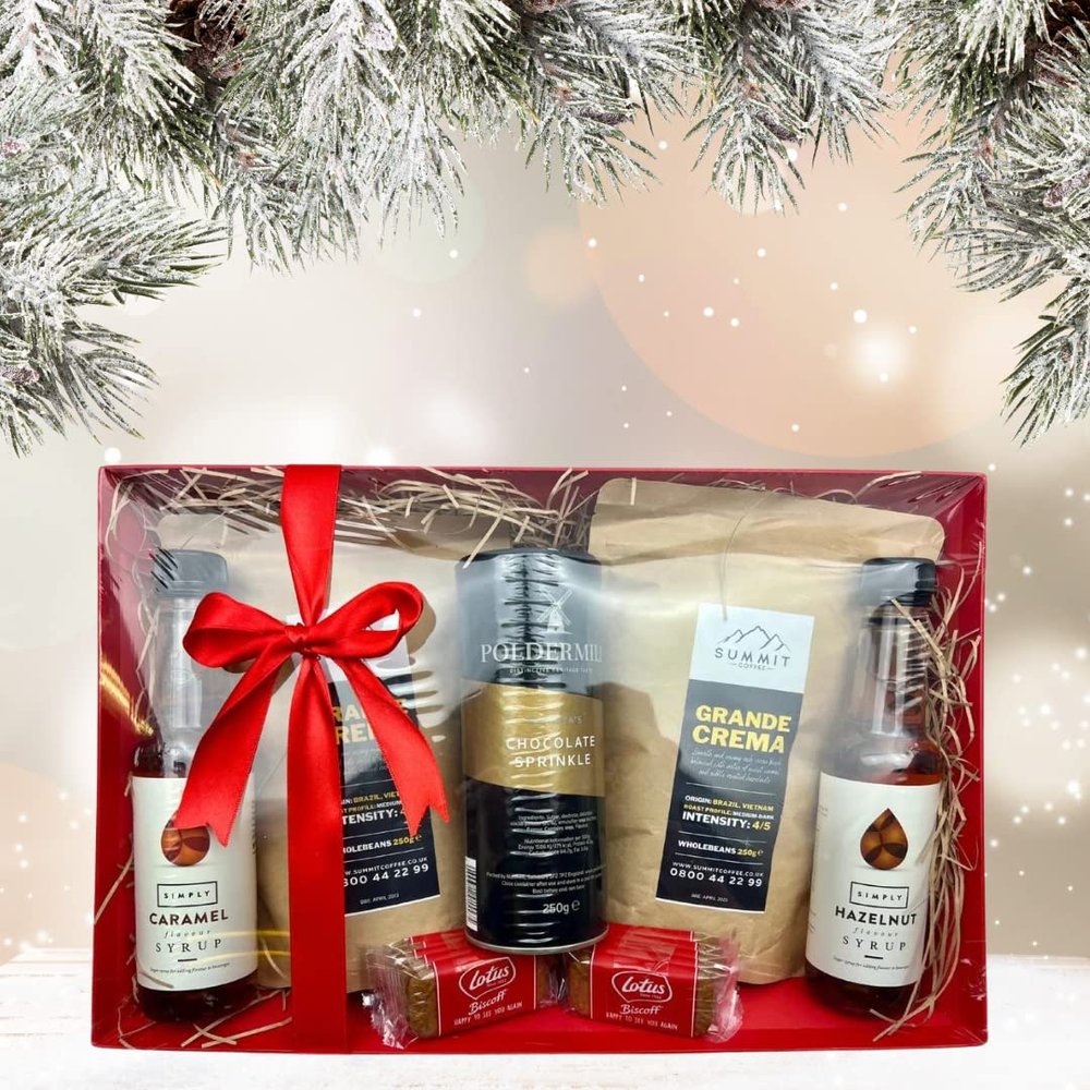 Coffee Lover Gift Box Hamper | Christmas Gift | Coffee, Syrups & Lotus Biscuits