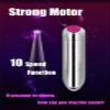 Strong Shock Waterproof Bullet Setting 10 Modes Pleasure Soft Toys for Women Men, Silicone Smooth Toys, Personal Bullet Massage Tool Mini Travel Small Size for Body Relax (Silver2) view 2