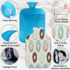 Doughnuts Hot Water Bottle with Fluffy Cover,2L Large Capacity,Prints Doughnuts Bottle Water Bag for Cosy Nights Relief Pain Back Neck and Shoulders view 3