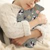 Cute Farm Animals Hot Water Bottle with Fluffy Cover,2L Large Capacity,Animals Rooster Cow Bottle Water Bag for Cosy Nights Relief Pain Back Neck and Shoulders view 2