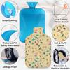 Dinosaur Hot Water Bottle with Fluffy Cover,2L Large Capacity,Dinosaur Animal Bottle Water Bag for Cosy Nights Relief Pain Back Neck and Shoulders view 3