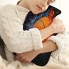 Basketball Hot Water Bottle with Fluffy Cover,2L Large Capacity,Water and Fire Basketball Bottle Water Bag for Cosy Nights Relief Pain Back Neck and Shoulders view 2