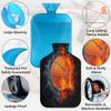 Basketball Hot Water Bottle with Fluffy Cover,2L Large Capacity,Water and Fire Basketball Bottle Water Bag for Cosy Nights Relief Pain Back Neck and Shoulders view 3