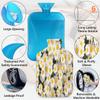 Daisy Hot Water Bottle with Fluffy Cover,2L Large Capacity,Daisy Flower Bottle Water Bag for Cosy Nights Relief Pain Back Neck and Shoulders view 3