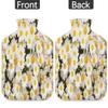 Daisy Hot Water Bottle with Fluffy Cover,2L Large Capacity,Daisy Flower Bottle Water Bag for Cosy Nights Relief Pain Back Neck and Shoulders view 4