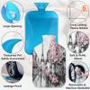 Eiffel Tower Hot Water Bottle with Fluffy Cover,2L Large Capacity,France Eiffel Tower Bottle Water Bag for Cosy Nights Relief Pain Back Neck and Shoulders view 3