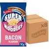 Batchelors Super Noodles Bacon Flavour, Instant Snack Ready in 4 Minutes, 90 g Packet (Pack Of 8) view 1