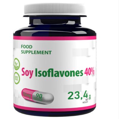 Hepatica SOYA Isoflavones 40% | 90 Vegan Capsules | High Strength Menopause & Hormonal Balance Support | 3rd Party Lab Tested | Non-GMO & Soy Extract Supplement