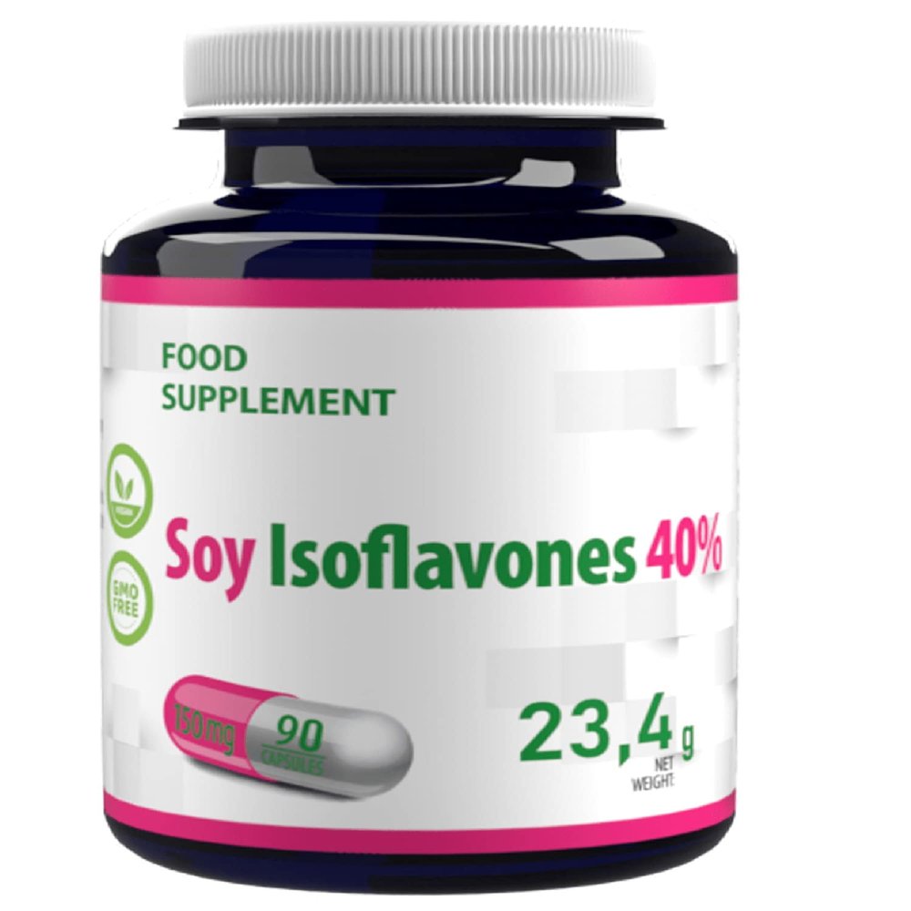 Hepatica SOYA Isoflavones 40% | 90 Vegan Capsules | High Strength Menopause & Hormonal Balance Support | 3rd Party Lab Tested | Non-GMO & Soy Extract Supplement