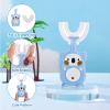 Pinenuts 3 Pack Kids U-Shaped Silicone Toothbrush, Whole Mouth Toothbrush for Kids Toddler Baby (2-6years, Colorful) view 3
