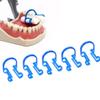 Baokuan 20 Pcs/bag Cotton Roll Holder Clip Disposable Blue Clip for Dental Dentist Clinic Orthodontic Plastic Compact Clip view 2
