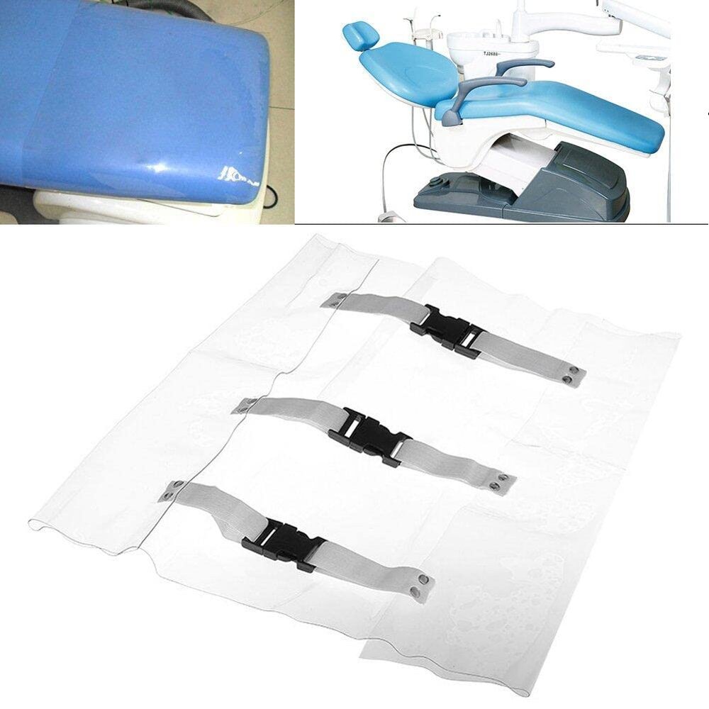 Baokuan Plastic Clear Dental Chair Mat Cushion Foot Pad Dental Seat Unit Dustproof Cover Protector with Elastic Bands Clinic Supply