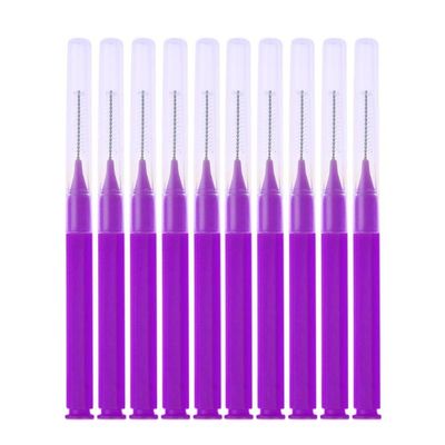 CADENABEAR interdental brushes 8pcs Tooth Floss Oral Hygiene Dental Floss Soft Plastic Interdental Brush Toothpick Healthy for Teeth Cleaning Oral tooth floss (Color : Purple, Size : Taille unique)