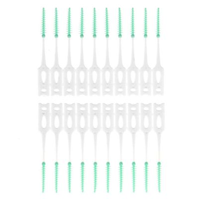 CADENABEAR interdental brushes 20pcs/40Pcs Floss Sticks Adults Interdental Brushes Clean Between Teeth Floss Brushes Toothpick ToothBrush Dental Oral tooth floss (Color : 20PCS, Size : Taille unique)