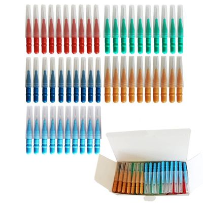 CADENABEAR interdental brushes 50pcs Interdental Brushes Teeth Oral Clean Hygiene Toothpick Dental Floss Teeth Cleaning Brush Dental Oral Care Tools tooth floss