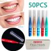 CADENABEAR interdental brushes 50pcs Interdental Brushes Teeth Oral Clean Hygiene Toothpick Dental Floss Teeth Cleaning Brush Dental Oral Care Tools tooth floss view 2