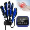 BEESOM Hand Rehabilitation Robot Gloves, Stroke Hand Therapy Equipment, Mirror Therapy for Hemiplegia Finger Trainer, Finger and Hand Function Rehabilitation,Blue-Left-L view 1