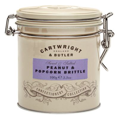 Cartwright and Butler Peanut and Popcorn Brittle In Tin