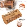 Longivia Beard Comb for Men 100% Pear Wood Ecological Comb for Beard and Moustache Care and Care  Anti-Static Barberia Accessory  Synthetic Leather Case view 4