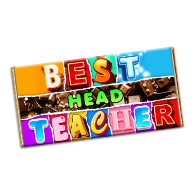 Best head teacher Chocolate Bar Gift Wrapper Gift Present For Sir Principle Guider Lecturer (#1915) (without chocolate bar)