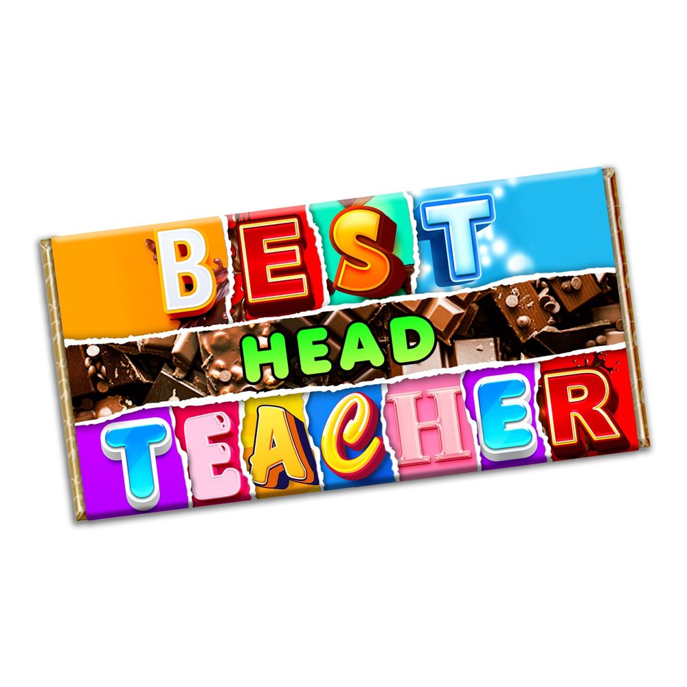 Best head teacher Chocolate Bar Gift Wrapper Gift Present For Sir Principle Guider Lecturer (#1915) (without chocolate bar)