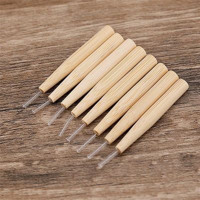 CADENABEAR interdental brushes 30pcs Bamboo Handle Interdental Brushes Dental Floss Care Brushes Interdental Cleaners Teeth Cleaner tooth floss