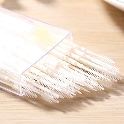 CADENABEAR interdental brushes 50PCS/Box Double Superfine Tooth Stick Dental Floss Rods Interdental Brush Dental Oral Care Clean Teeth Food tooth floss