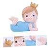 Abaodam Lovely Cartoon Girl Cake Decoration Birthday Cake Topper Cartoon Ornament Resin Party Decor Party Supply view 2