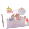 Abaodam Lovely Cartoon Girl Cake Decoration Birthday Cake Topper Cartoon Ornament Resin Party Decor Party Supply view 3