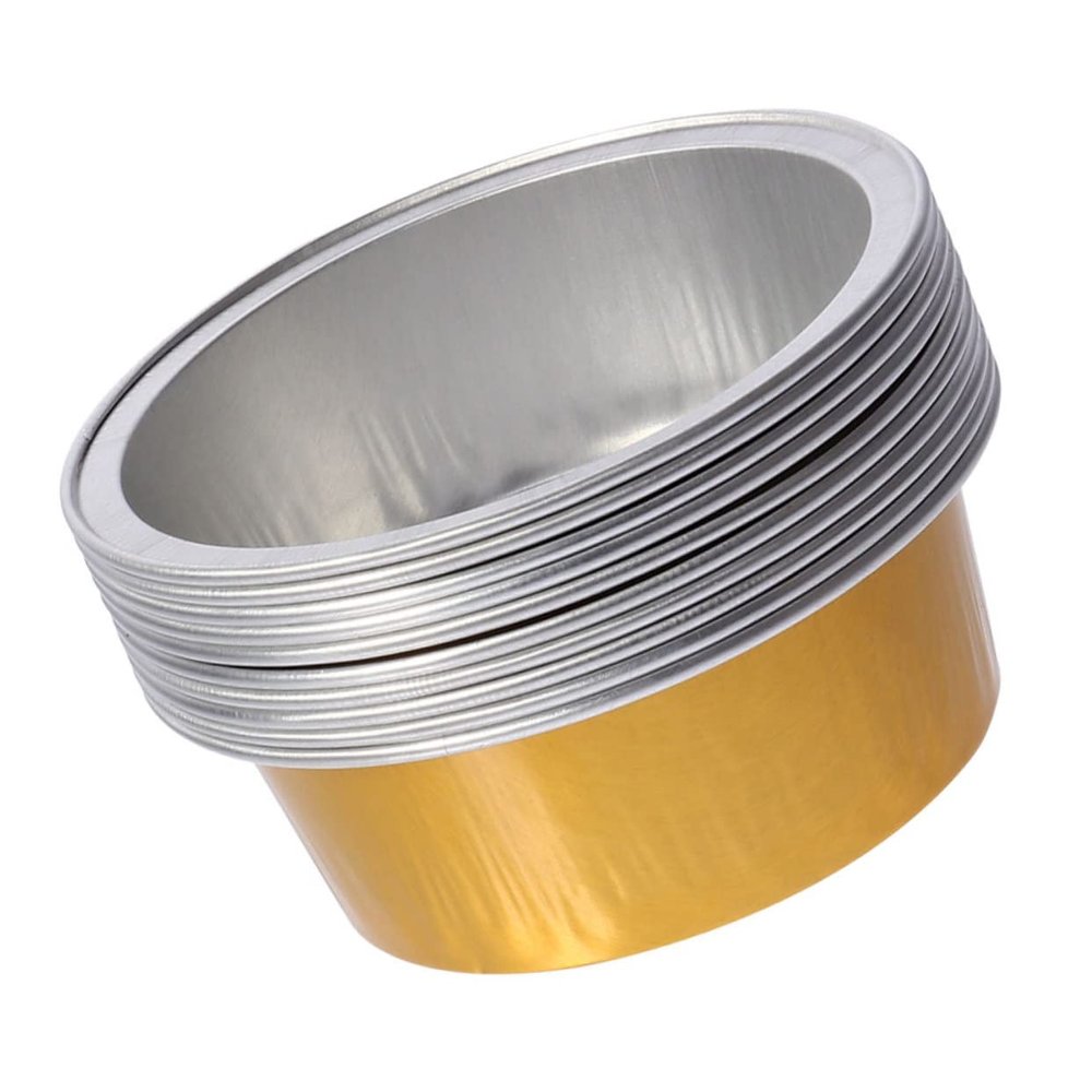 Beatifufu 50pcs Aluminium Waxing Bowl for Wax Bean Melting Hair Removal Tool Melting Wax Container for Home Salon Use