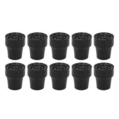 10pcs Walking Cane Tip, Rubber Crutch Tip 19mm Inner Diameter Anti Slip Walking Stick Rubber Tips Universal for All Standard Canes and Folding Canes (Black)