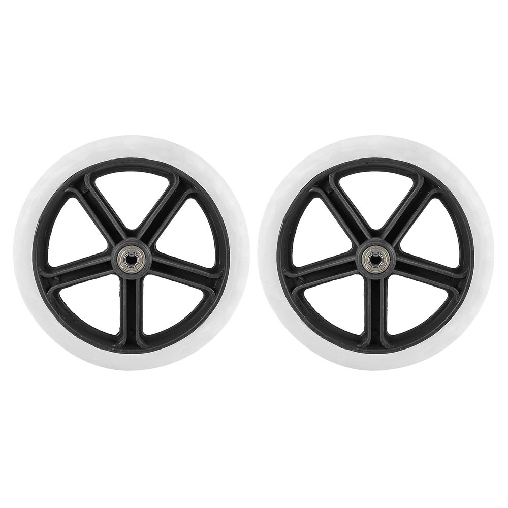 2PCS 200mm (8 inch) Rubber Small Non Marking Wheelchair Wheel Accessories PP Rubber Chair Caster Wheels