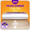 Shefa Plastic Wrap for Food - 1PC 150m x 30cm Plastic Cling Wrap for Prepared Food & Leftovers, Freezer & Microwave Safe Cling Film - Includes Large Clear Food Wrap & Cling Wrap Dispenser with Cutter view 3