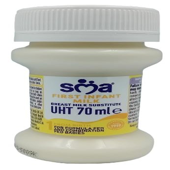 SMA PRO First Milk from Birth & Ready-to-Feed, 70ml Bottles cases of 32 Bottles | Nutritionally Complete Formula | Breast Milk Alternative | Easy & Safe Single-Use Feeds