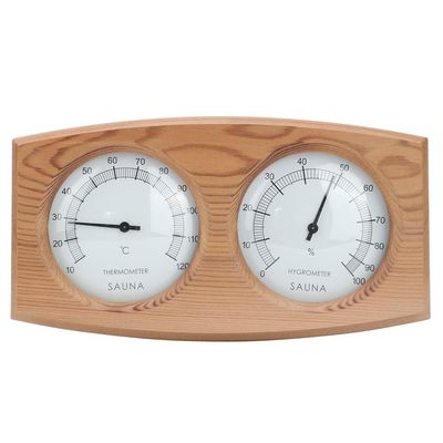 Kuuleyn Sauna Thermometer 2 In-1 Wood Thermo Hygrometer Thermometer Hygrometer Sauna Room Steam Room Accessories 10c - 120c