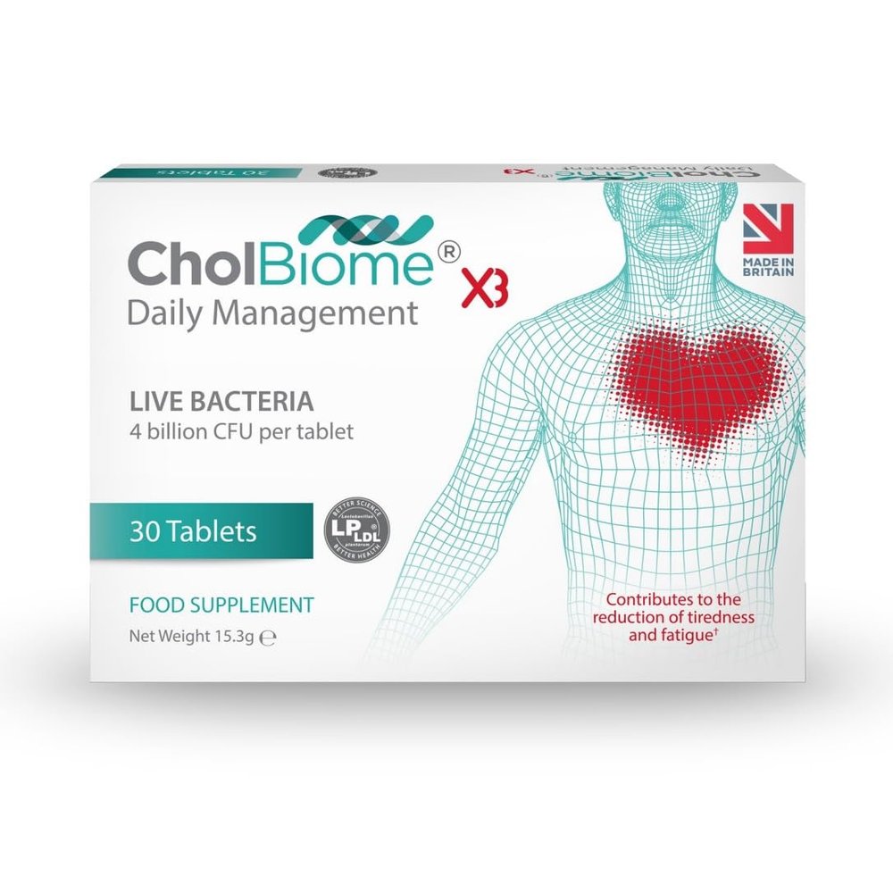 CholBiomeX3 Tablets Multivitamin with Vitamin B Complex, Probiotics, Blood Pressure Lowering, and Cholesterol Support - Promotes Heart Health and Overall Wellness