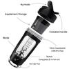 LA ULTIMA USB Rechargeable Electric Vortex Protein Shaker Mixer Bottle + Powder Store (Matt Black) view 4