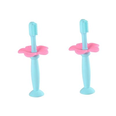 Kisangel 2pcs Silicone Toothbrush Training Bristles for Boy Girl Boys and Girls Oral Care Baffle Protective