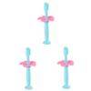 Kisangel 3pcs Silicone Training Toothbrush for Boy Girl Boys and Girls Protective Baffle for Oral Care view 1