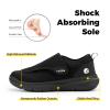 FitVille Mens Extra Wide Fit Diabetic Shoes Easy Close Adjustable Orthopedic Slippers for Swollen Feet Plantar Fasciitis Lightweight Walking Shoe, Black, 8 UK X-Wide view 4
