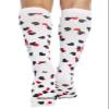 Cherokee Women's 10-15mmHg Compression Socks  Fun Print Knee Highs with Light Support, Soft Feel - PRINTSUPPORT, All My Heart, One Size view 3