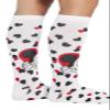 Cherokee Women's 10-15mmHg Compression Socks  Fun Print Knee Highs with Light Support, Soft Feel - PRINTSUPPORT, All My Heart, One Size view 4