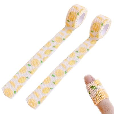 2 Pcs Self Adhesive Bandage Wrap, Elastic Self Breathable Self Adherent Wrap for Finger, Athletic Bandage for First Aid, Sports Protection