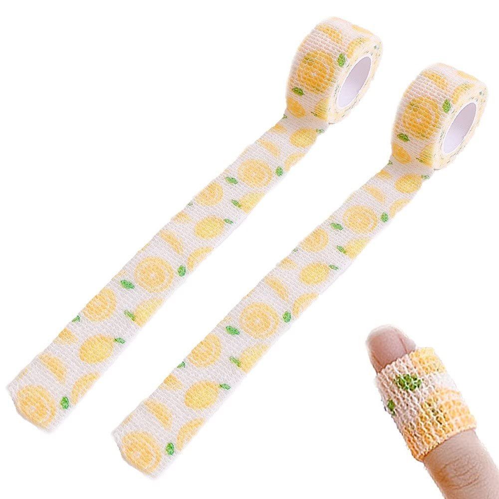 2 Pcs Self Adhesive Bandage Wrap, Elastic Self Breathable Self Adherent Wrap for Finger, Athletic Bandage for First Aid, Sports Protection