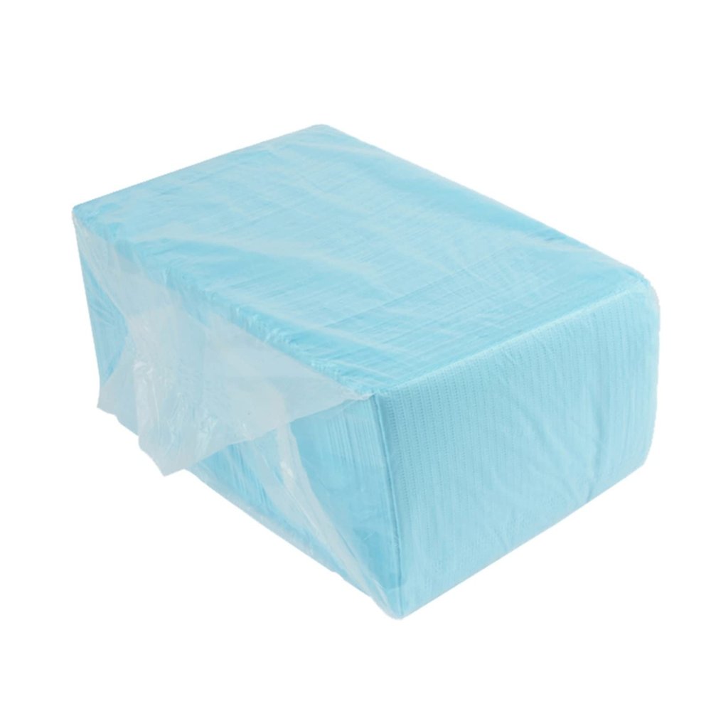 Disposable Dental Bibs Sheets Cloths 125 Pcs, 13 X 18 Inches Tattoo Table Covers Clean Pad,Underpad Hygiene Personal Tattoo Bib (Color : 125pcs - Blue)